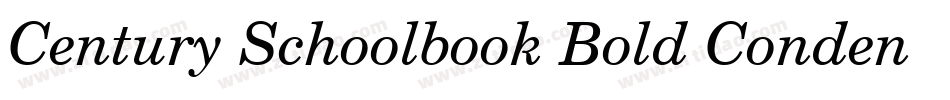 Century Schoolbook Bold Condensed BT字体转换
